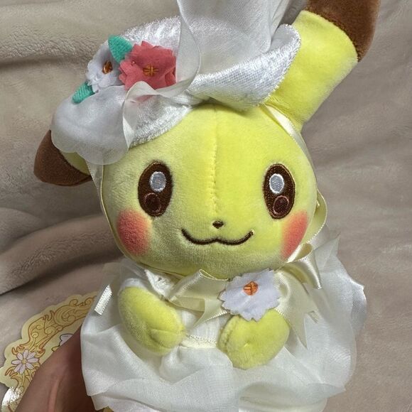 Pikachu Happy Spring Plush - 8” from Japan Pokémon Center - Picture 11 of 12